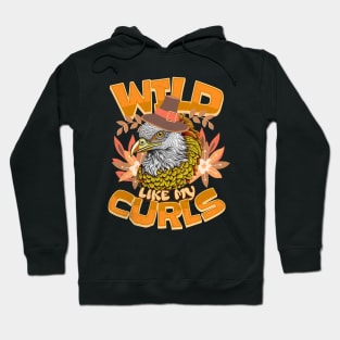 Thanksgiving Turkey Wild Like My Curls Funny Toddler Curly Hoodie